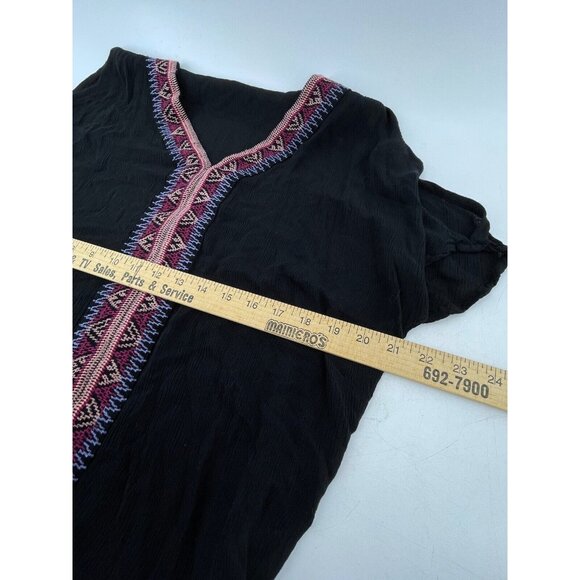 O'Neill Womens XS Beach Swimsuit Cover Up Boho Style Black Embroidery Surf Dress - Picture 8 of 12